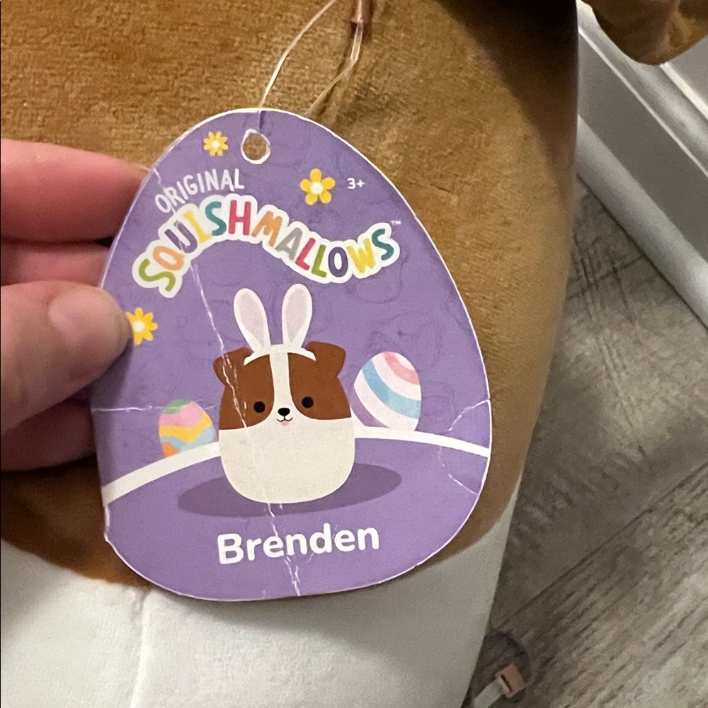 NEW Squishmallows Brenden Dog with Purple Bunny Ears 16” - Picture 6 of 8
